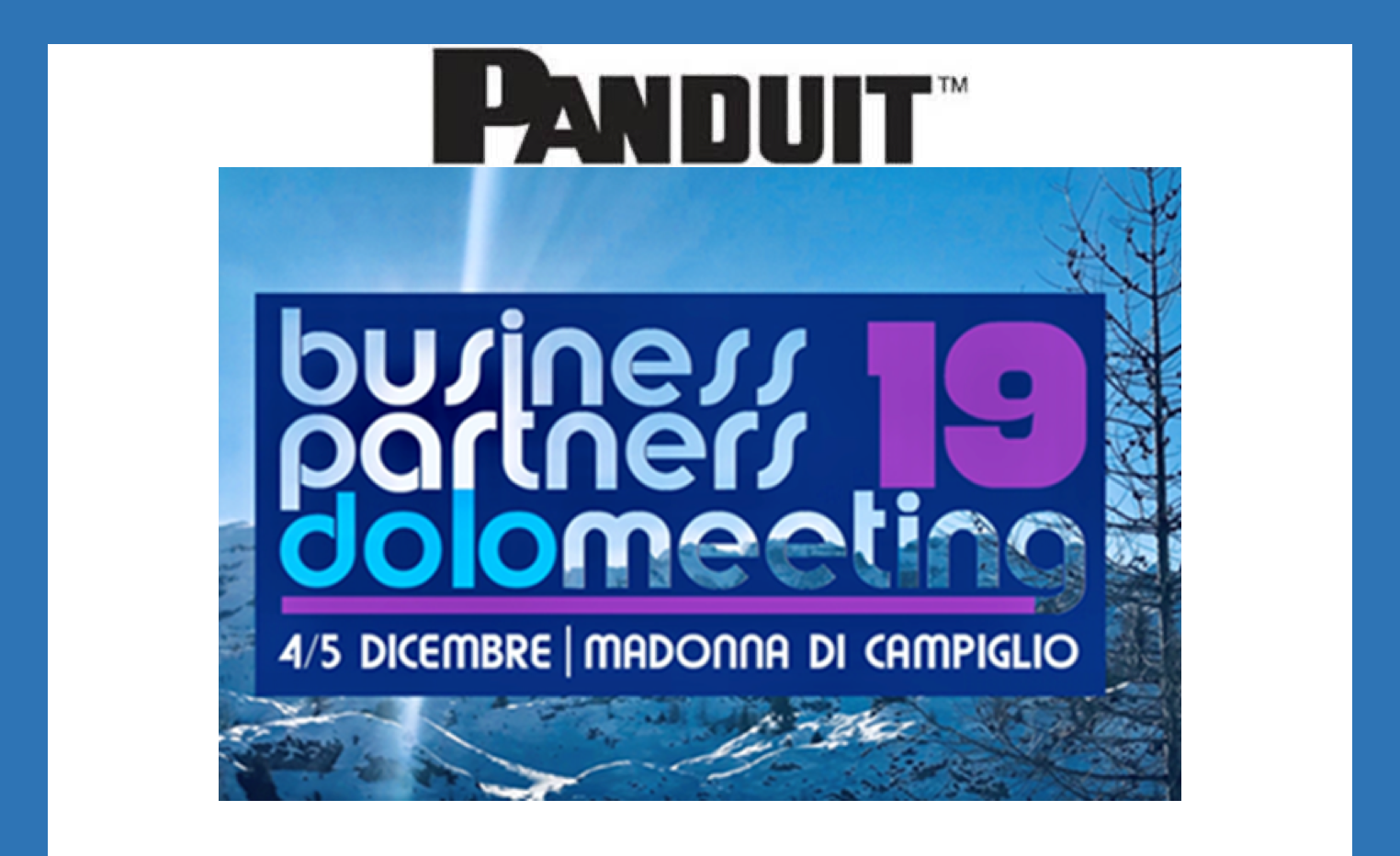 panduit business partners dolomeeting 2019